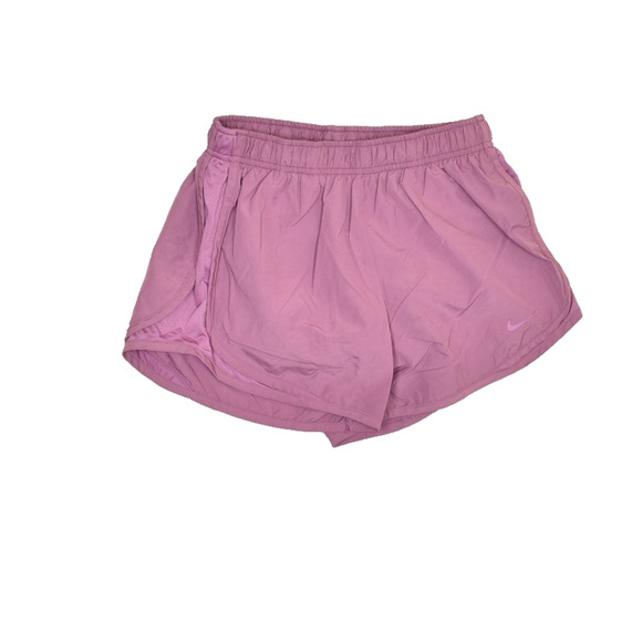 Nike Dri-FIT Womens Pink Running Shorts Regular Size S Gym Run - Picture 1 of 8